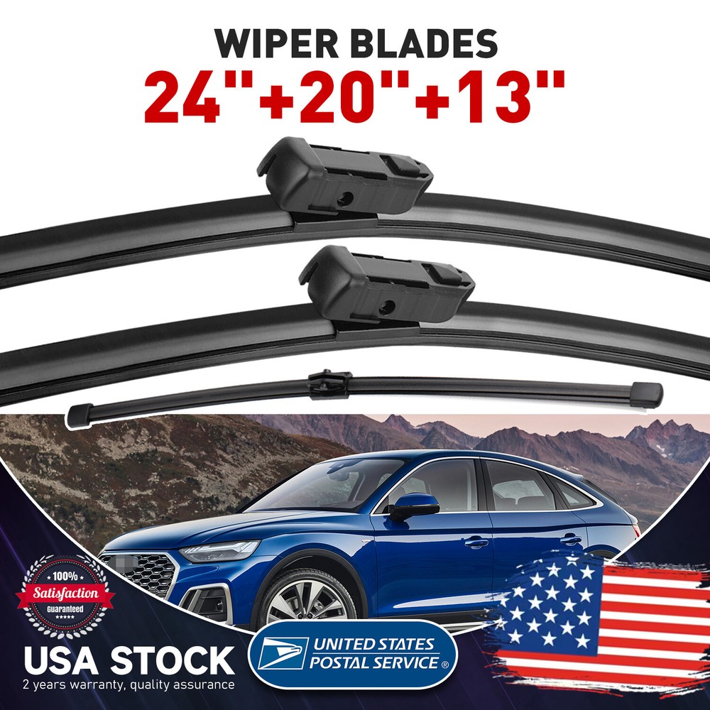 Premium Bracketless OEM Windshield Wipers 24 20 13 Inch All-Season