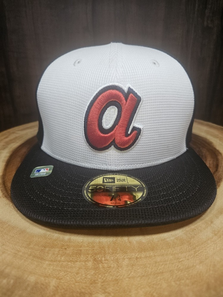 Atlanta Braves Kids Little a New Era 59Fifty Fitted Cap Size 7 1/4 MLB Baseball Hat  