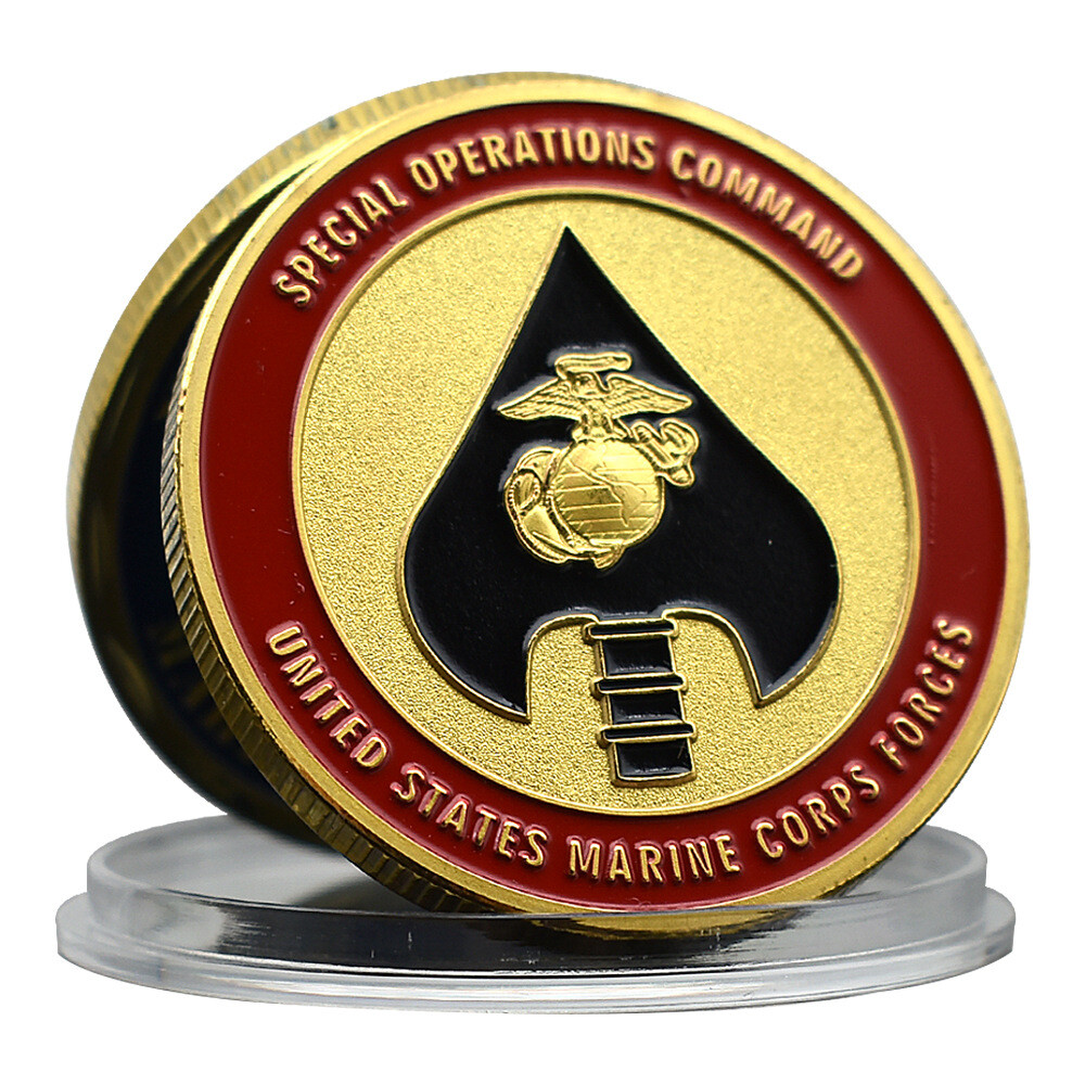 Marine Corps Golden Command Honor Badge Coin Challenge Medal