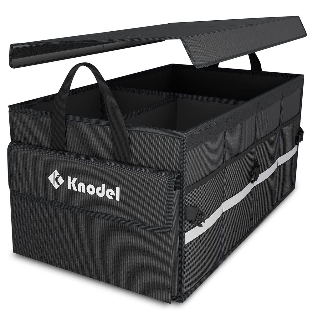 K KNODEL Car Trunk Organizer with Lid Collapsible Car Trunk Storage Organizer...