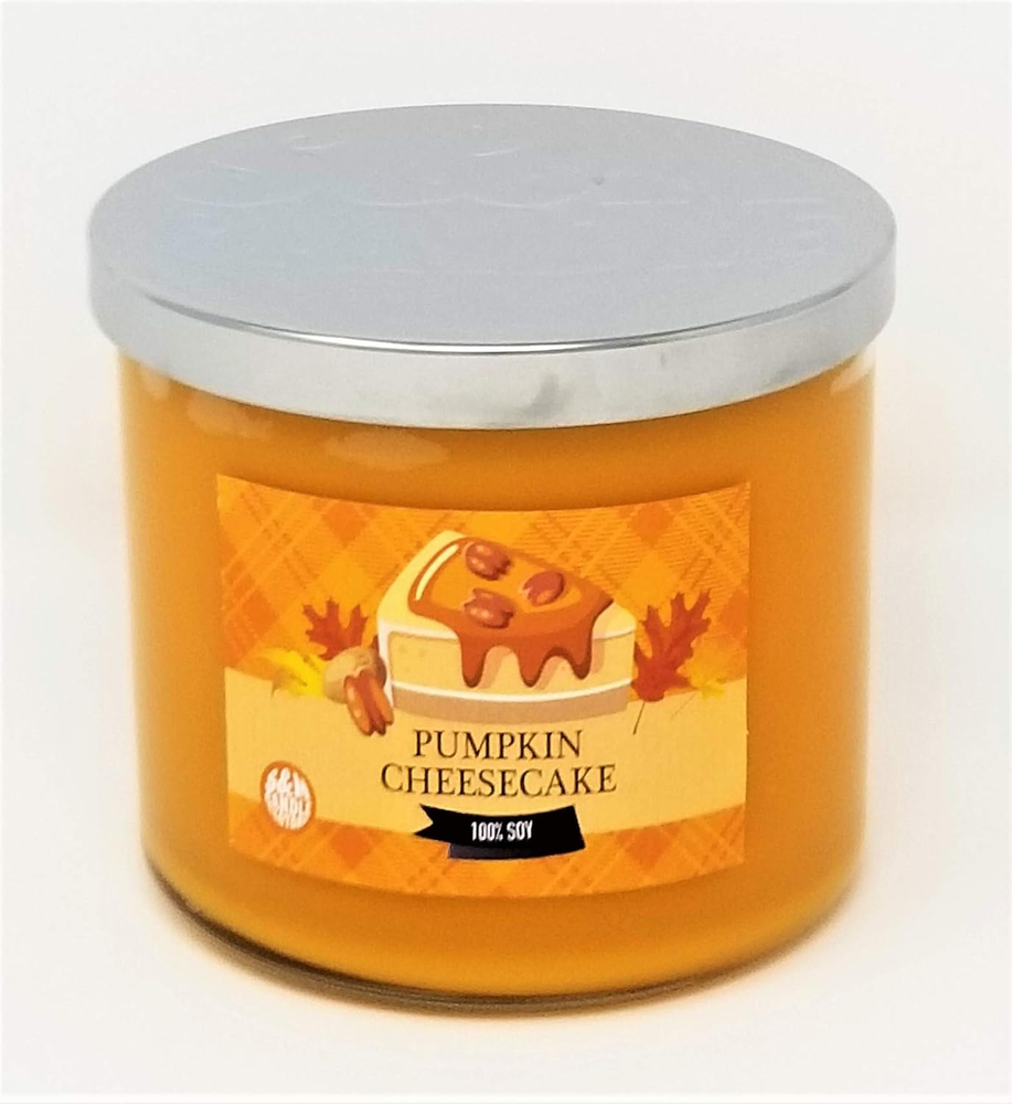 Pumpkin Cheesecake 3-Wick Scented Soy Candle 14.5Oz & 16Oz Jar