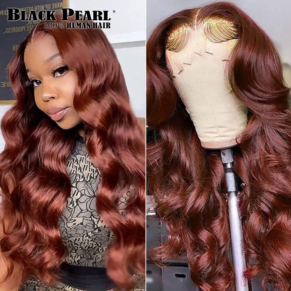 13x5 Chocolate Brown HD Transparent Glueless Lace Front Wig Body Wave