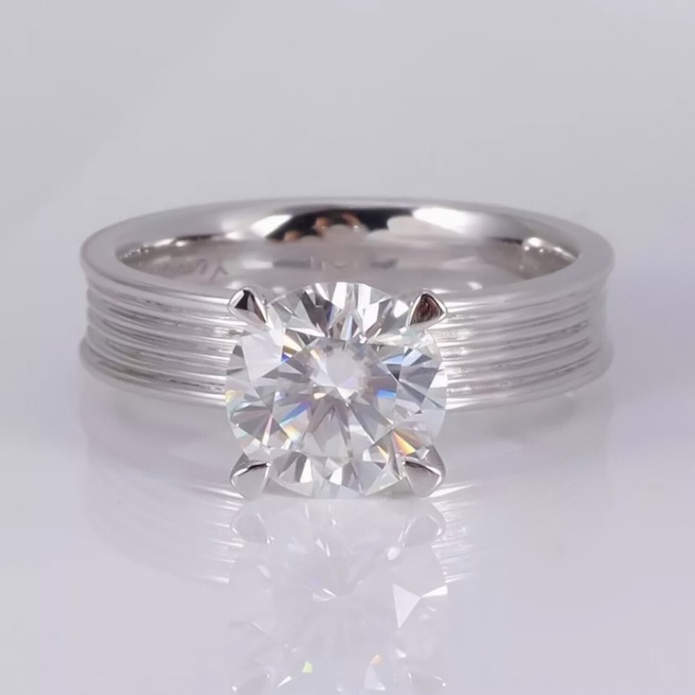 5.00 Ct White Round Cut Treated Diamond Ring in Certified 925 Silver Beauty