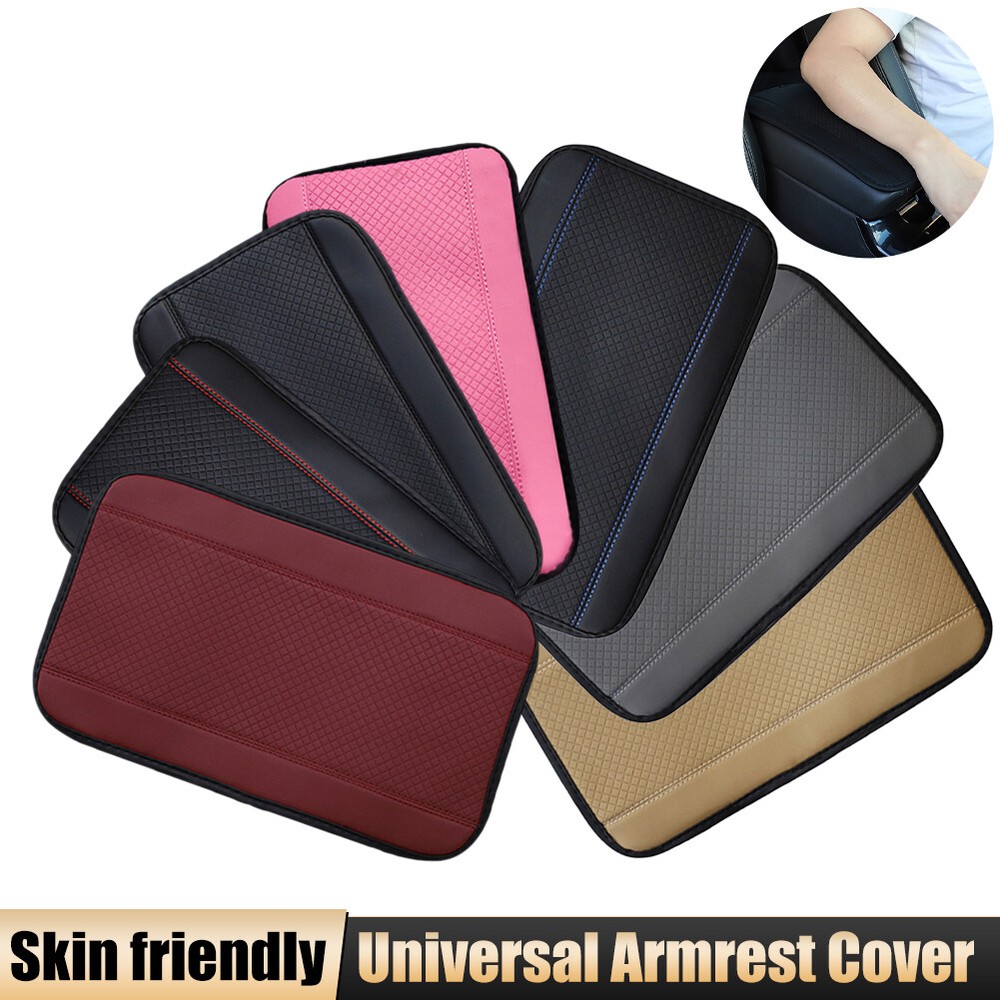 Universal PU Center Console Armrest Cover Mat for Car SUV Truck Protection