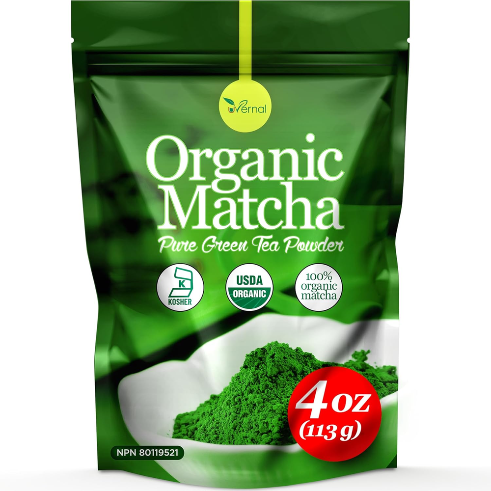Organic Matcha Green Tea Powder - 100% Pure Matcha for Smoothies Latte and Bakin