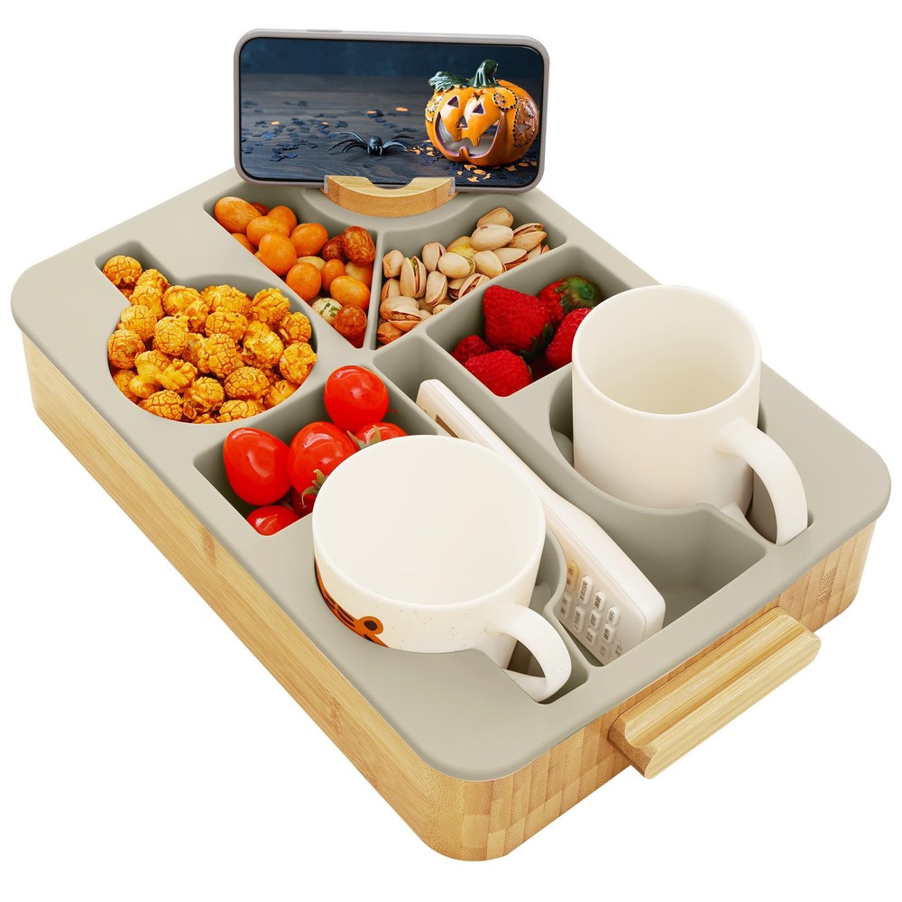 9-in-1 Couch Cup Holder with Handle for Sofa Bed RV Car Tray