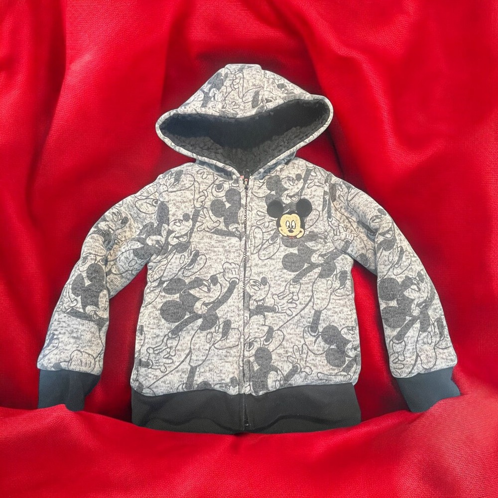 Disney Junior Mickey Mouse Coat Toddler Size 4T Heavy Fleece Kids Winter Jacket