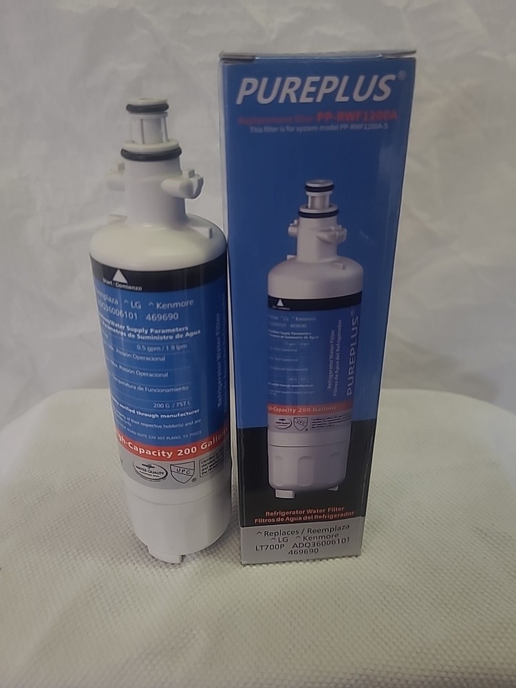 Pure Plus Refrigerator Water Filter for LG & Kenmore Includes Semi-Used Filter