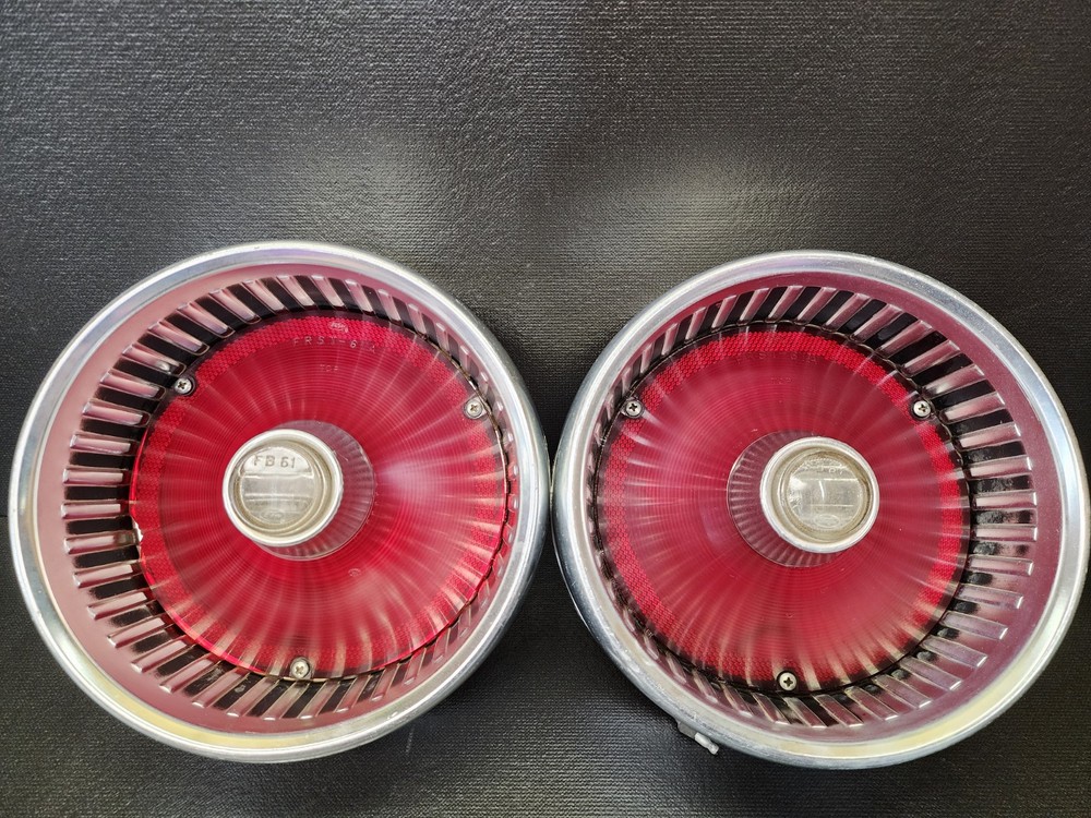 1961 Ford Galaxie 500 XL Starliner OEM Tail Lights Pair with Reverse