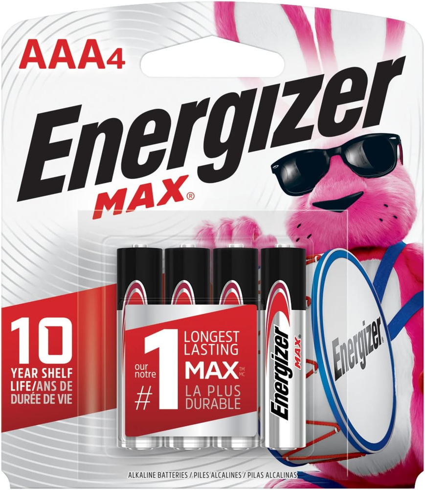 4 Pieces AAA Batteries Max Triple A Alkaline Leak-Resistant Long-Lasting Power ✅