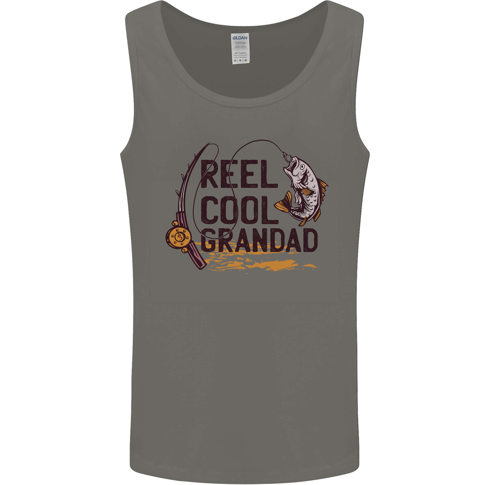 Reel Cool Grandad Funny Fishing Fisherman Mens Vest Tank Top