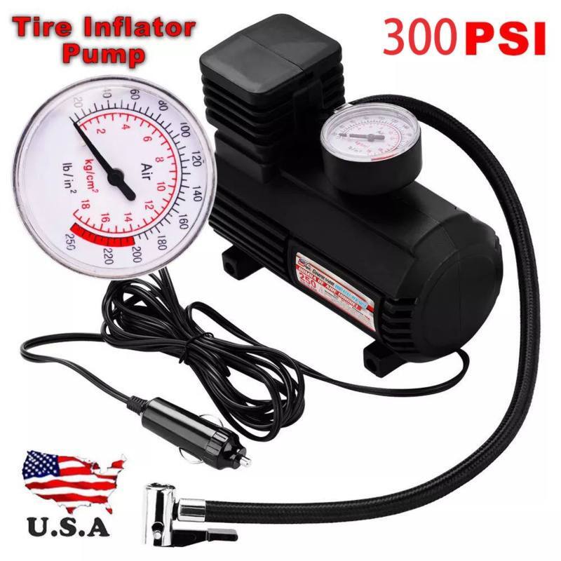 300PSI Portable Mini Air Compressor Auto Car Electric Tire Air Inflator Pump