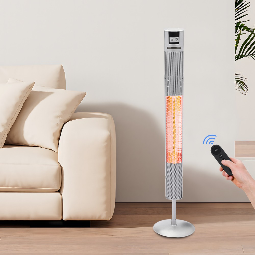 1500W Electric Infrared Carbon Fiber Tower Space Heater For Home with Remote