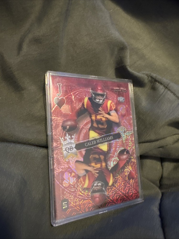 CALEB WILLIAMS 2023 Wild Card 5 Card Draw Stacked Deck Rookie 1/1 PRC