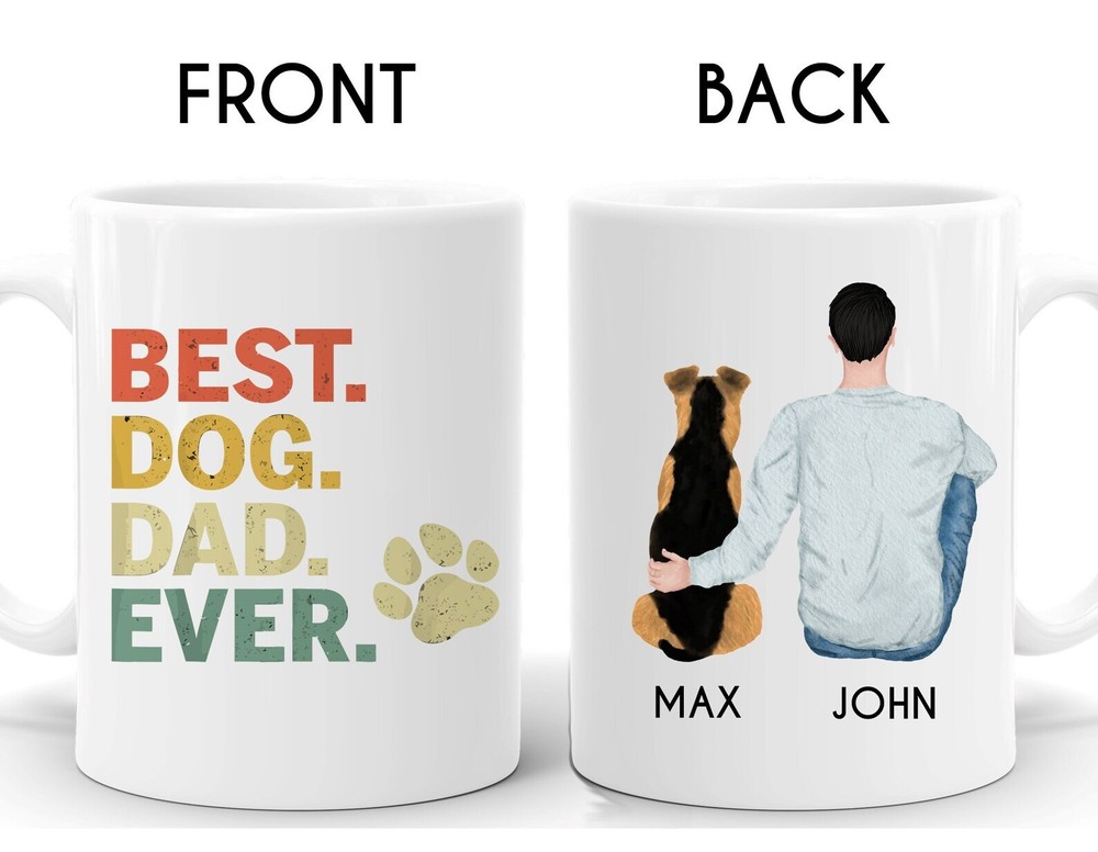 Personalized Airedale Terrier Mug Airedale Terrier Dad Mug Airedale Terrier