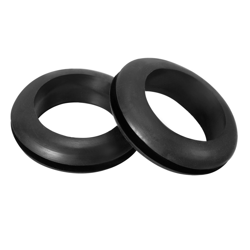 Heavy Duty Wire Protection Rubber Cable Grommet Rings 18mm Mounting 100pcs Black