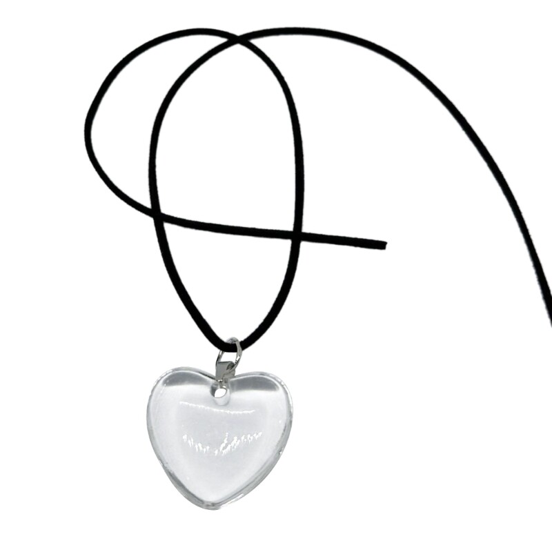Adjustable Dopamine Heart Necklace Unique Sweet Cool Choker for Women Girl