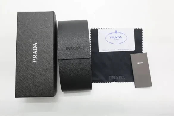 Prada PR17WS 1AB5S049 Women's Sunglasses 49 mm Black / Dark Grey Lens