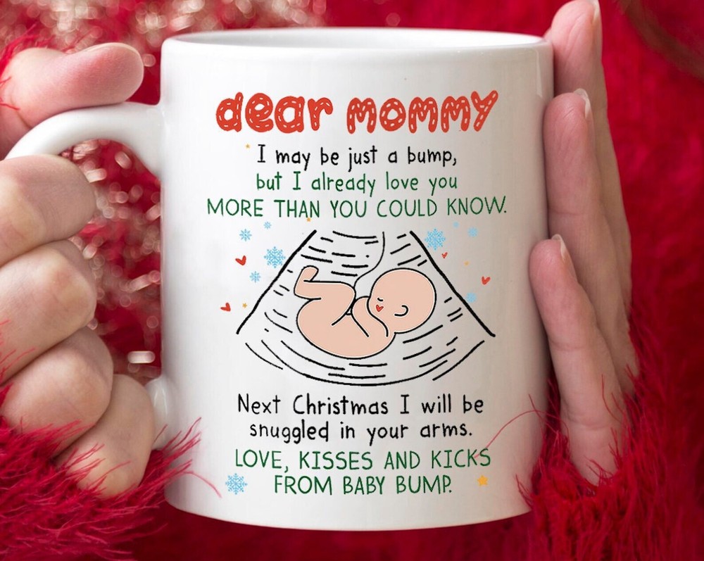 Christmas Gift for Mom-to-Be Custom Snuggle Mug for Expecting Mothers