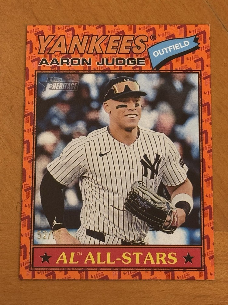 2026 Topps Heritage #10 Aaron Judge Color of the Year Orange /77 Yankees