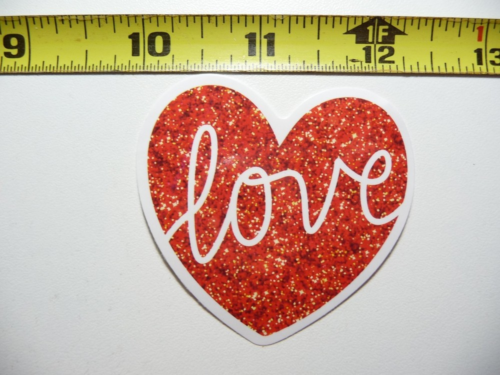 Sparkle Heart Love Sticker Decal for Family Mom Dad Son Daughter