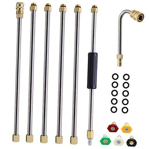 Pressure Washer Extension Wand Set, 8 ft Replacement Lance with 5 Nozzle