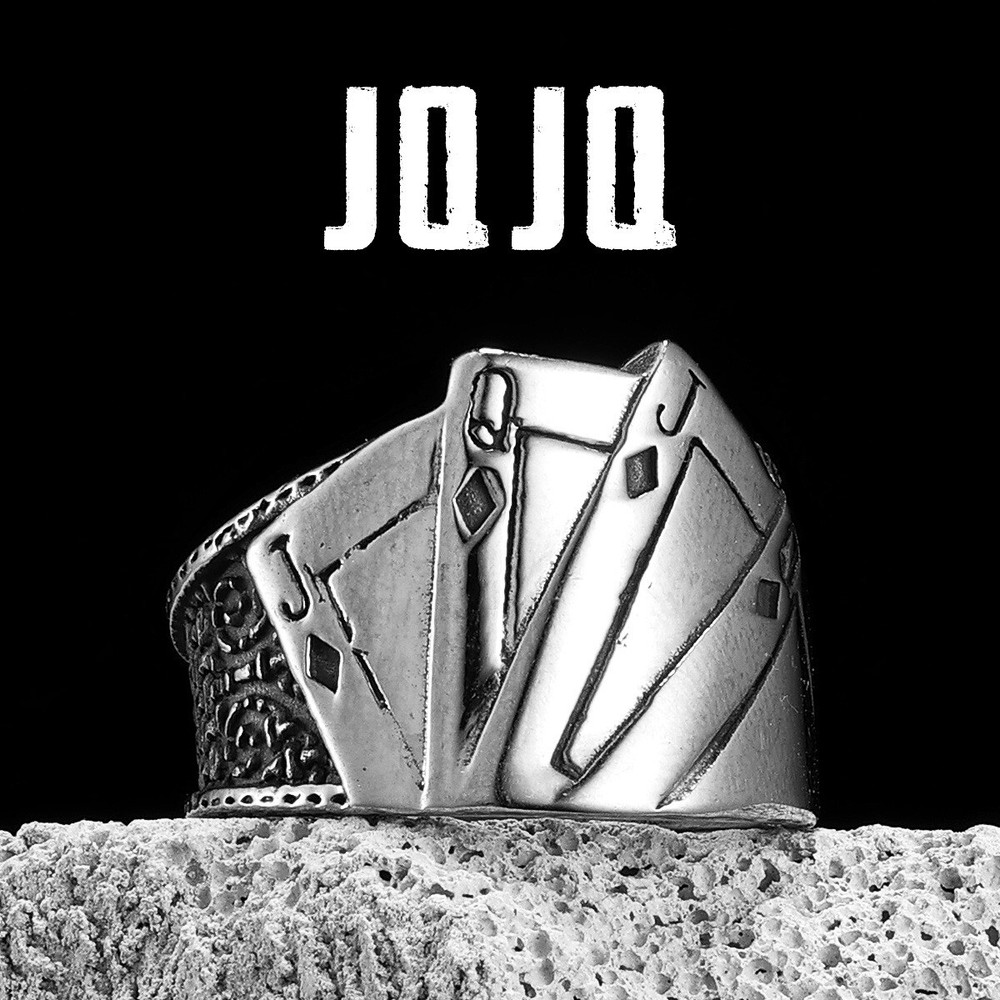 Lucky Poker JQJQ Pair Stainless Steel Men's Ring High-Quality Jewelry