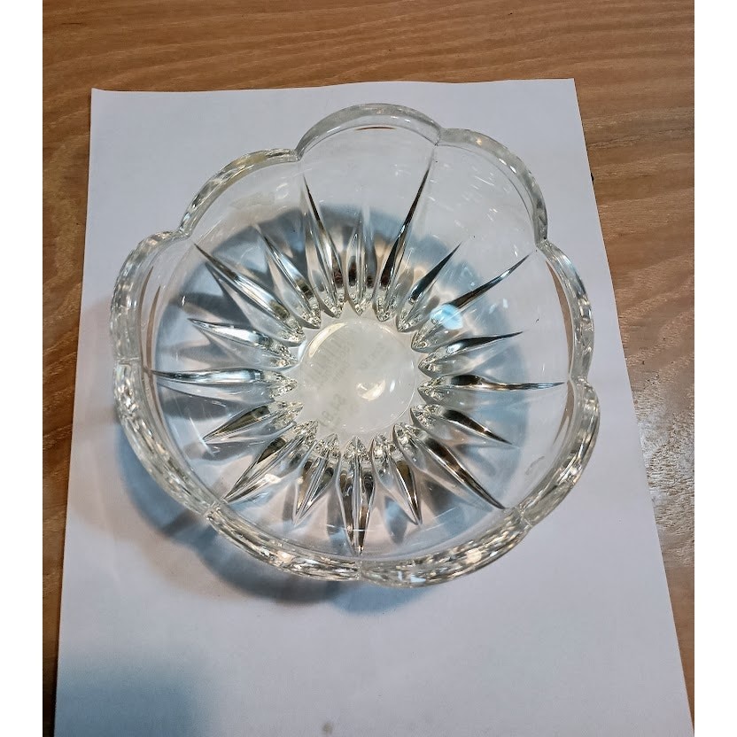 Mikasa Full Lead Crystal Scalloped Edge Icicle Bowl from Icicles Collection