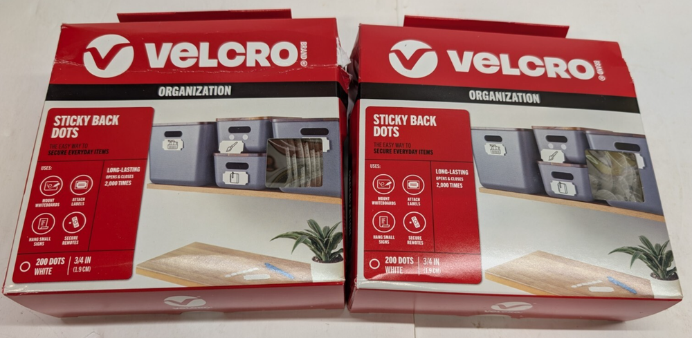 Lot of TWO BOXES VELCRO Brand Sticky Back Dots 3/4