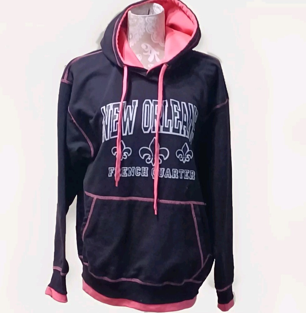 OT Women’s Super Heavy Black New Orleans French Quarters Hoodie Size XL