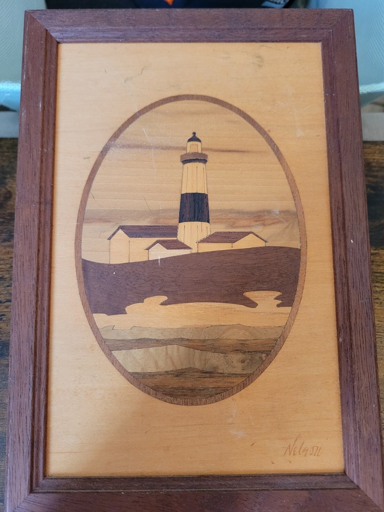 Nelson Lighthouse Wooden Inlay Picture Size 10x7
