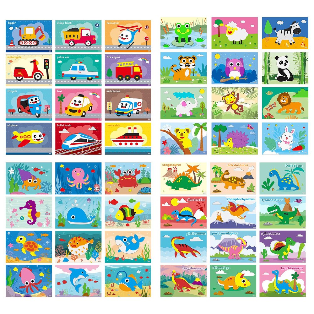 3D Small Puzzle Mosaics Sticker Art Kids DIY Crystal Creative Fun Educational