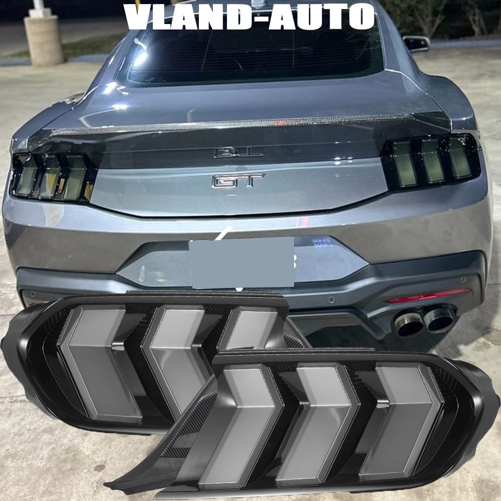 Smoked LED Tail Lights For 2024-2026 Ford Mustang GT DRL w/Animation Rear Lamps