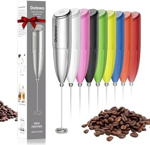 Hand Mixer Milk Frother for Coffee - Dutewo Frother Handheld Foam Maker USA
