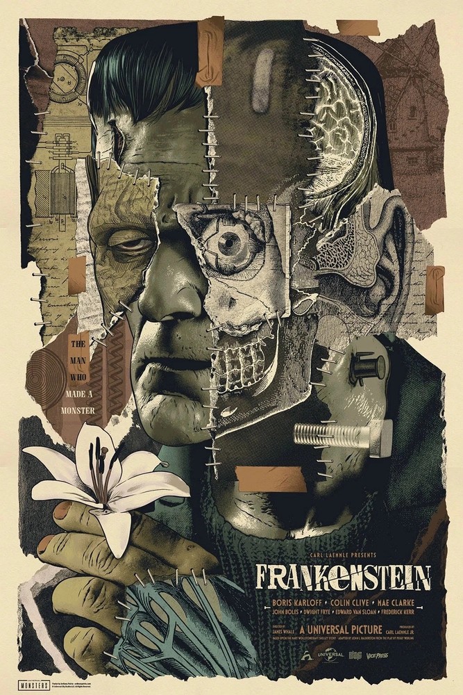 2020 Frankenstein Print Poster - Vintage Wall Art Decor No Frame