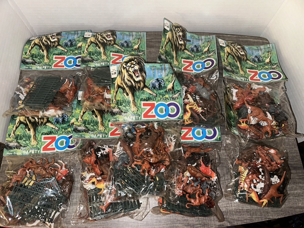 28 Vintage pkgs Vintage Jungle Wild Animals Arco Mattel Hong Kong N More Xmas