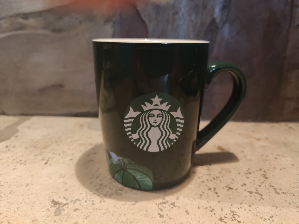Starbucks Dark Green Fall Pumpkin Ceramic Coffee Mug 10oz 2021 Limited Edition
