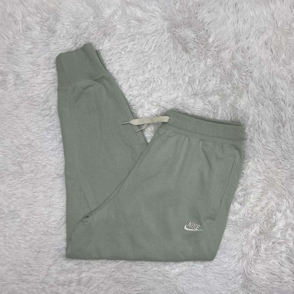 Nike Sportswear Classic Fleece Joggers Mens Size XL Light Green Pants DA0019-017