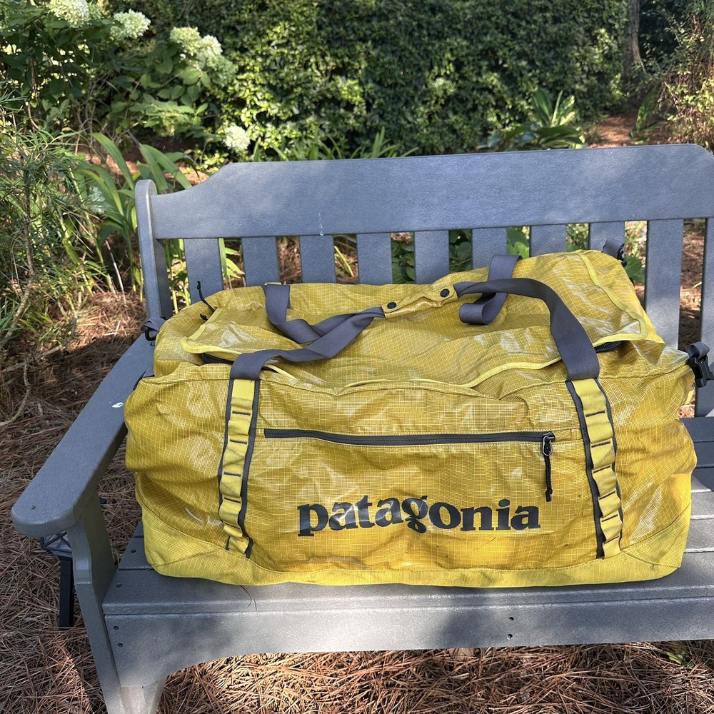 Patagonia Black Hole 120L Duffel Backpack Rare Yellow Discontinued Luggage