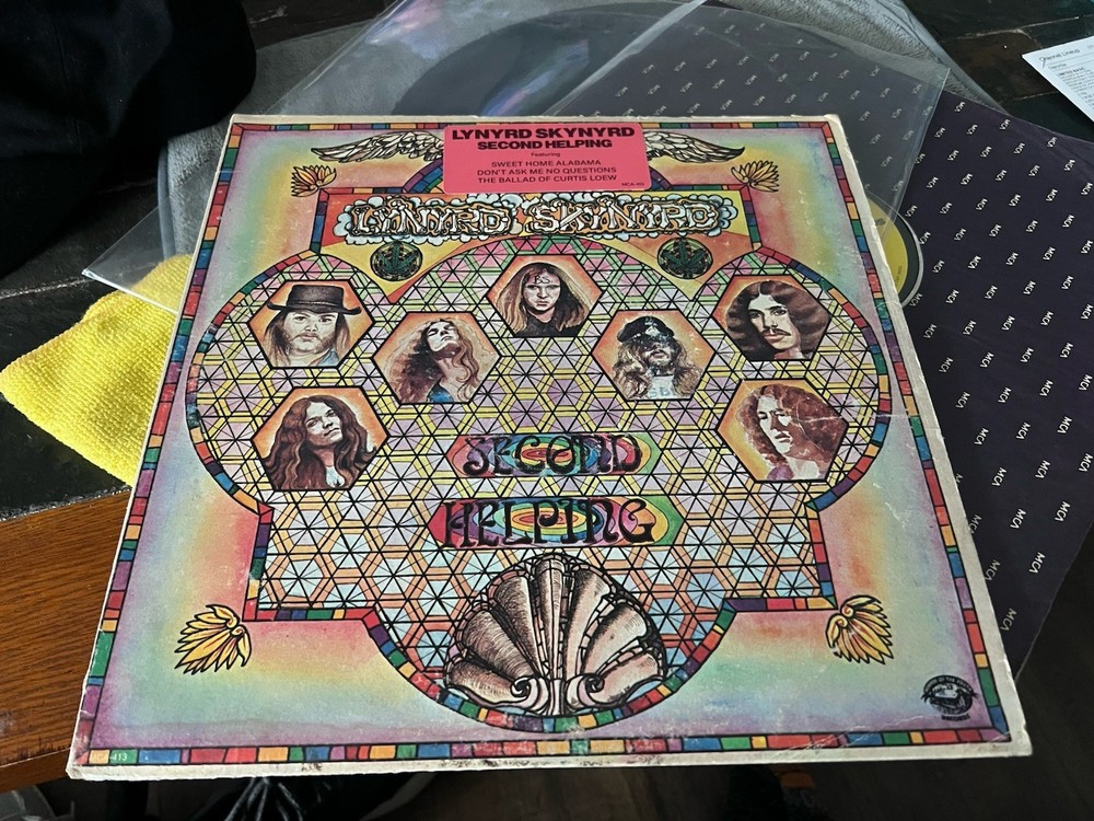 Lynyrd Skynyrd Second Helping Promo Vinyl Lp Sounds Of South Strong VG+ Hype See