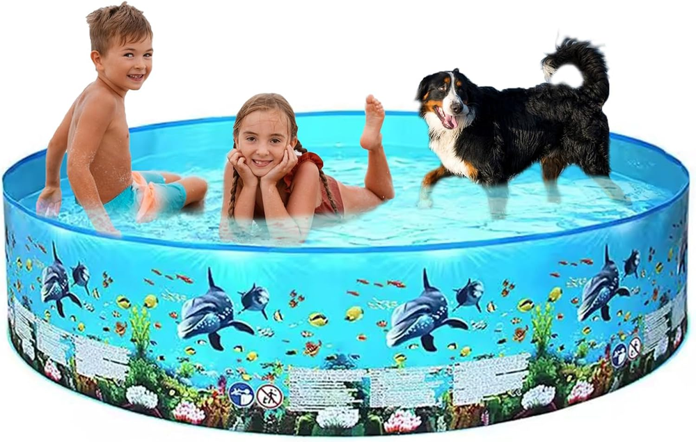 5FT Foldable Hard Plastic Kiddie Pool & Ball Pit for Kids