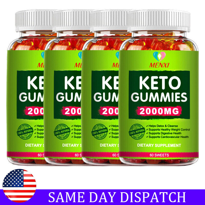Keto BHB Gummies Exogenous Ketones - Sugar-Free Weight Loss Energy Boost 60pcs