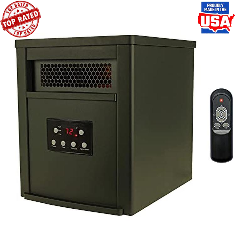 1500W Infrared Space Heater Portable Remote Control Indoor Heating System New