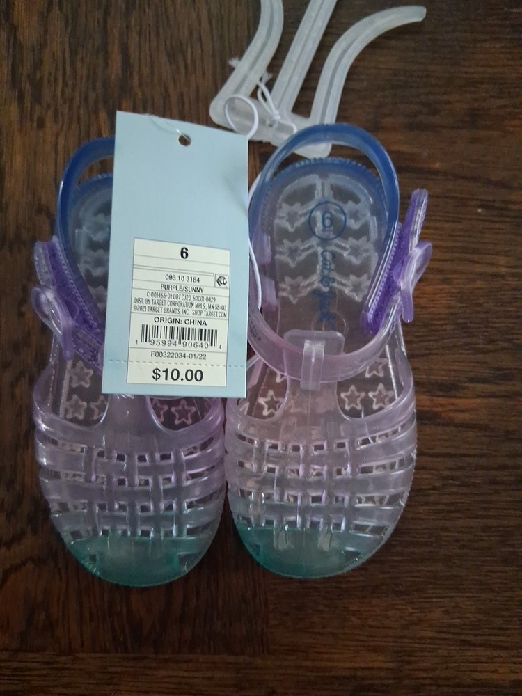 Cat And Jack Toddler Girls Jelly Sandals  Size 6