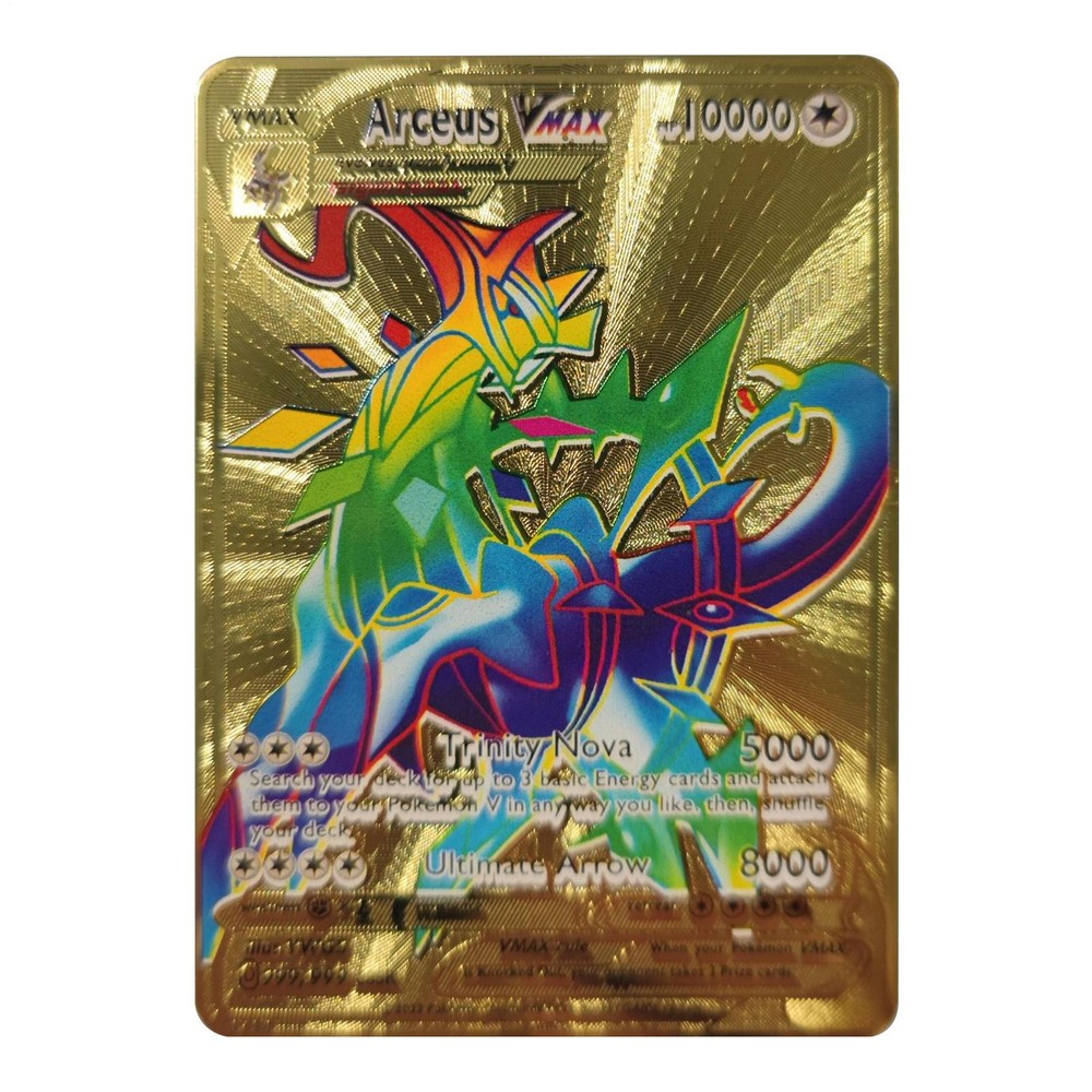 new Arceus VMAX Gold Metal Card  ##