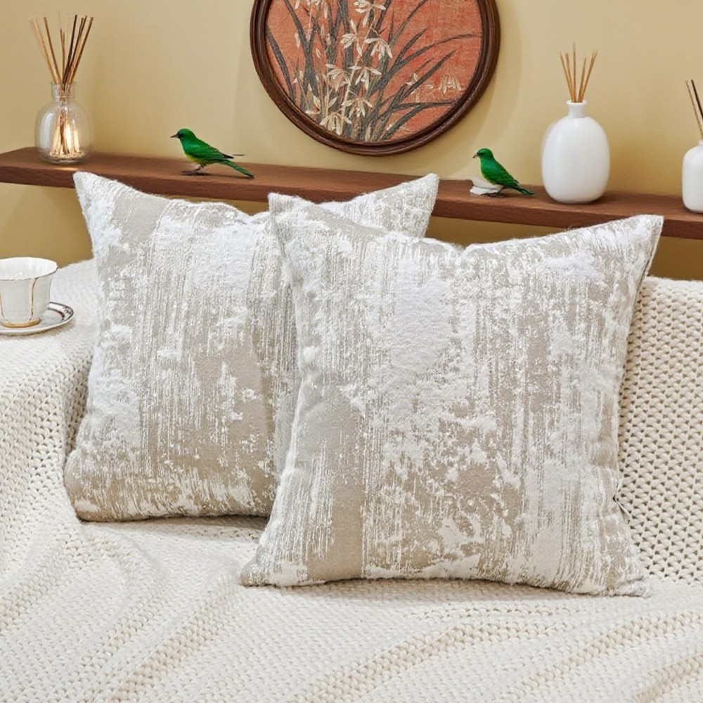Set of 2 Decorative Throw Pillow Covers 20x20 Inch, Soft Couch Pillow Covers,...