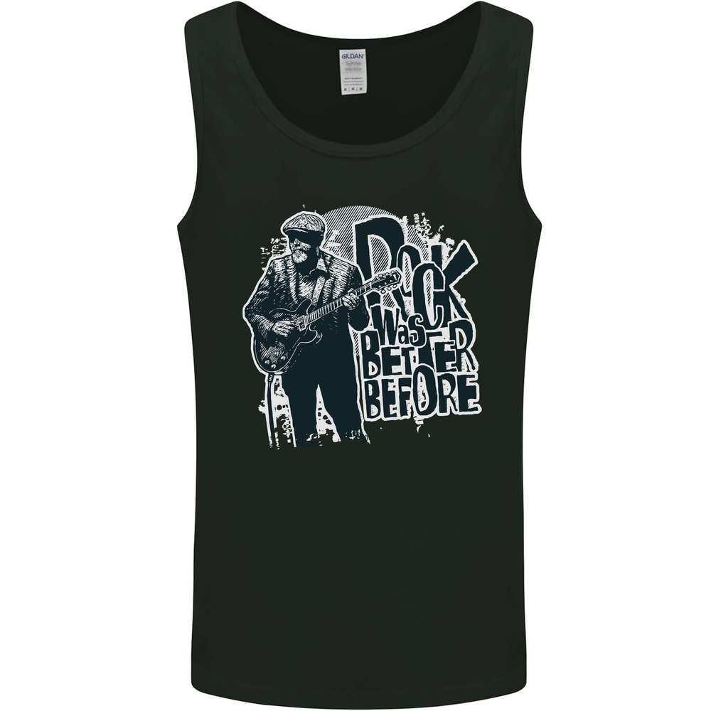 Rock Was Better Before Electric Guitar Music Mens Vest Tank Top