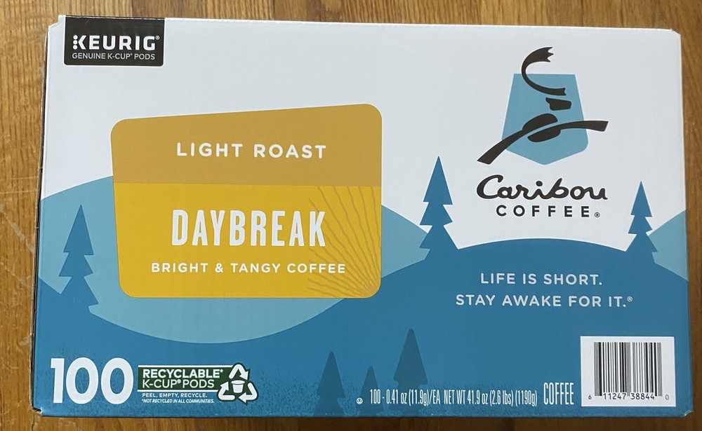 Brand New-CARIBOU COFFEE® Daybreak Morning Blend Coffee 100 K-cup. Fast Ship USA