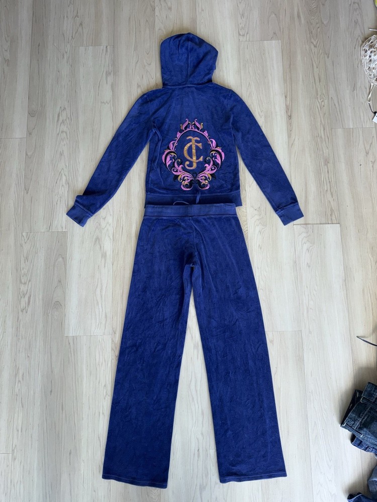 Juicy Couture Women's Tracksuit 2000s Vintage Size S Good Condition Rare Prpl/bl