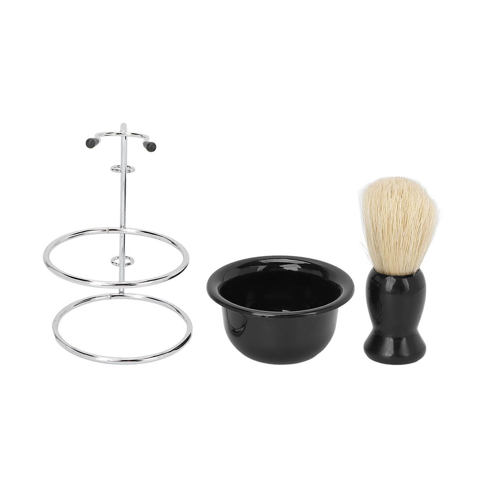 3pcs Professional Manual Shaving Brush Set Beard Shaving Brush Bowl Safety